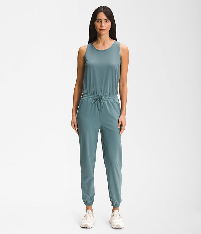 The North Face Παντελονια Μπλε Γυναικεια Never Sτοπ Wearing Jumpsuit - Greece 0892JWKTA